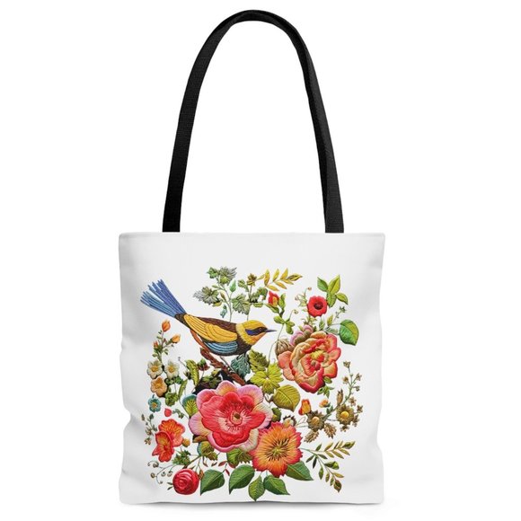 Floral Tote Bag | Aesthetic | Designer Fall Tote Bag | Women's Fall Tote bag - Picture 1 of 10